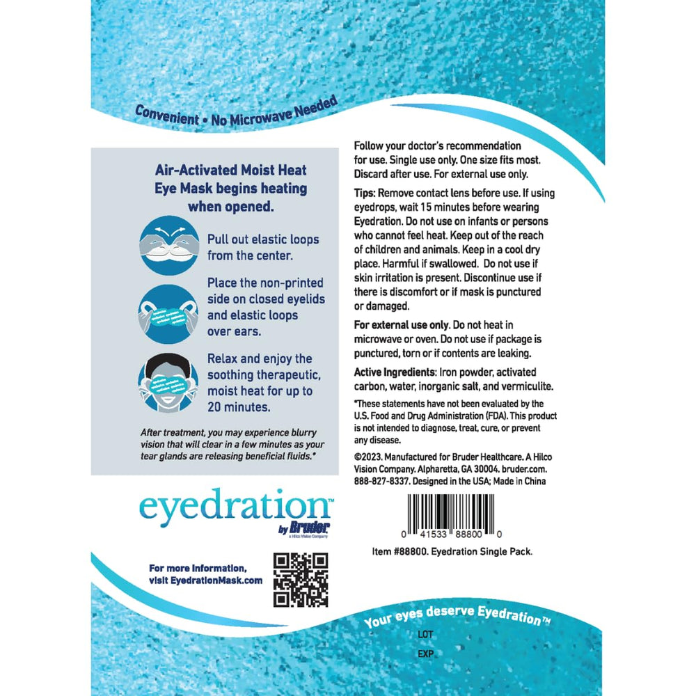 Eyedration alivio del estrés con máscara de vapor suave para ojos