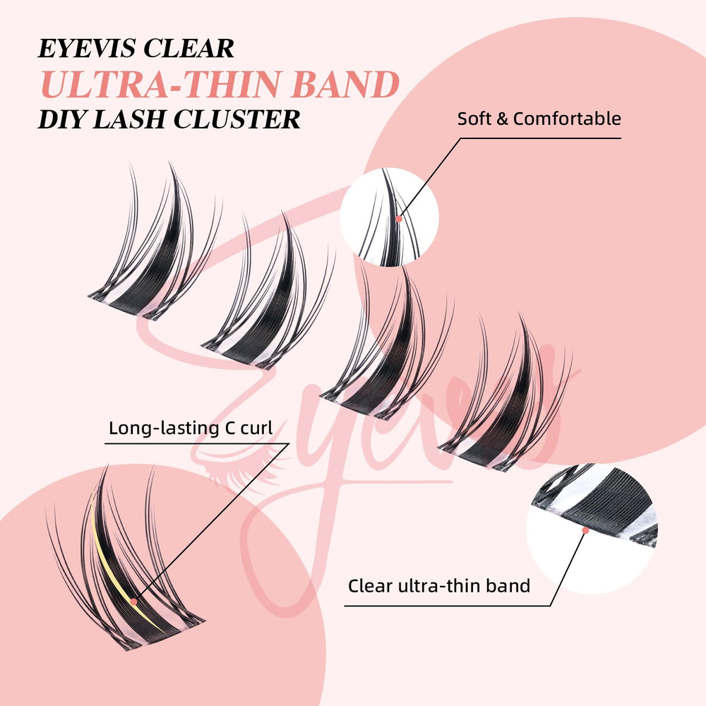 C curl lashes from EYEVIS kit delivering lift and definition.