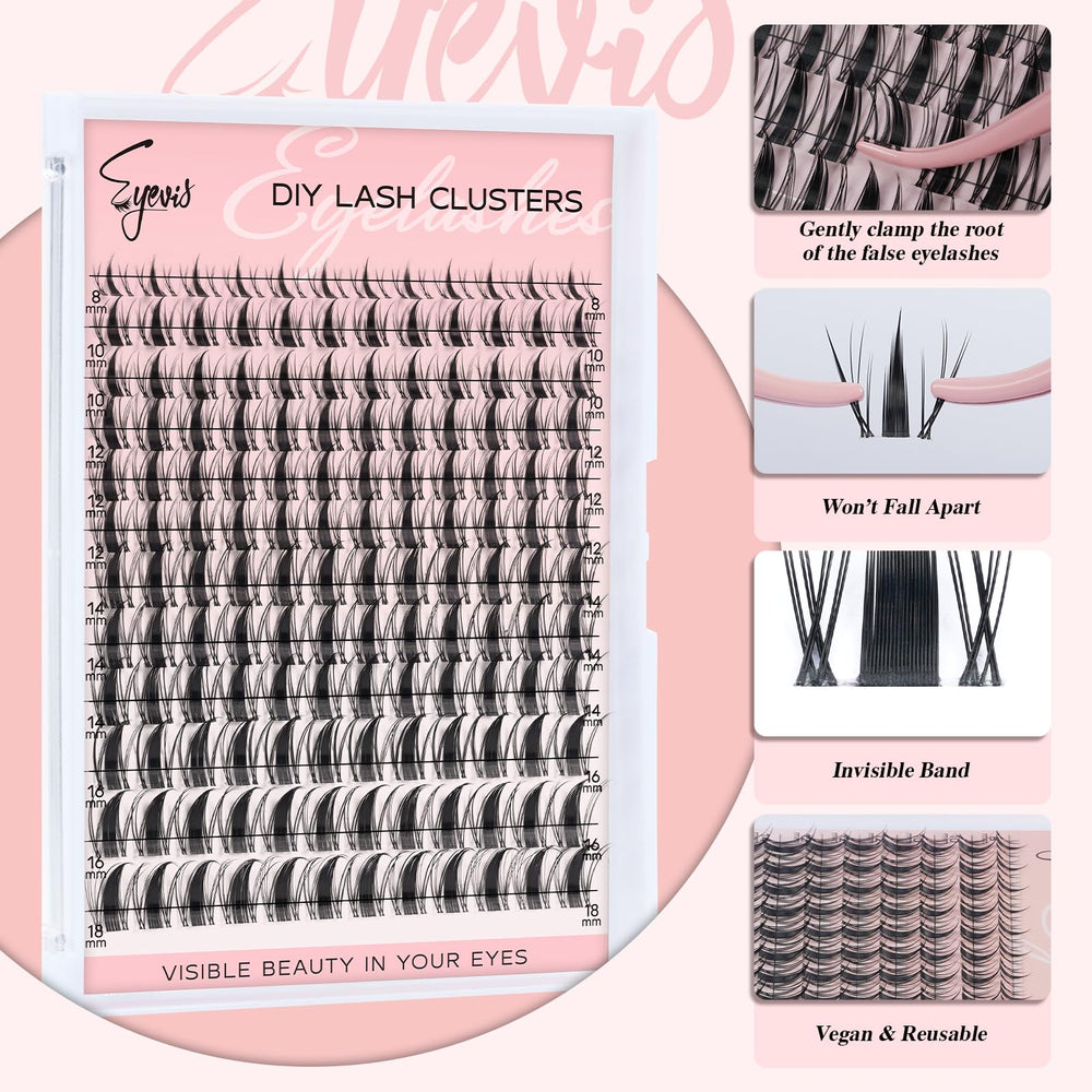 Close-up of EYEVIS ultra-thin invisible band for seamless lash attachment.