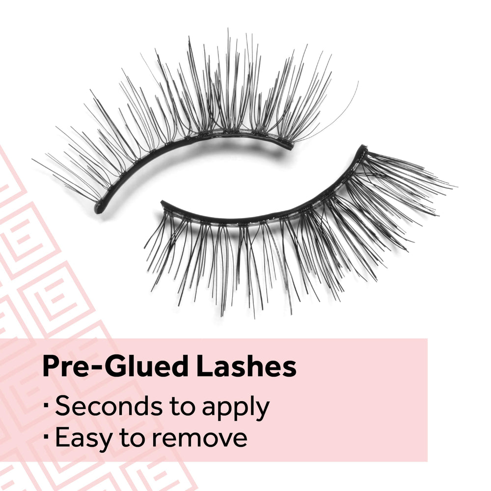 Eylure twin-pack No. 003 accent lashes for versatile styling.