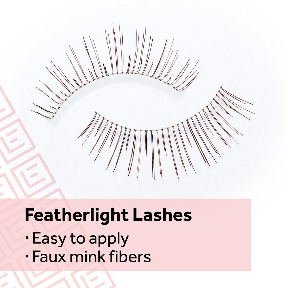 Application guide shot showing lash band hugging the eye for comfy fit.