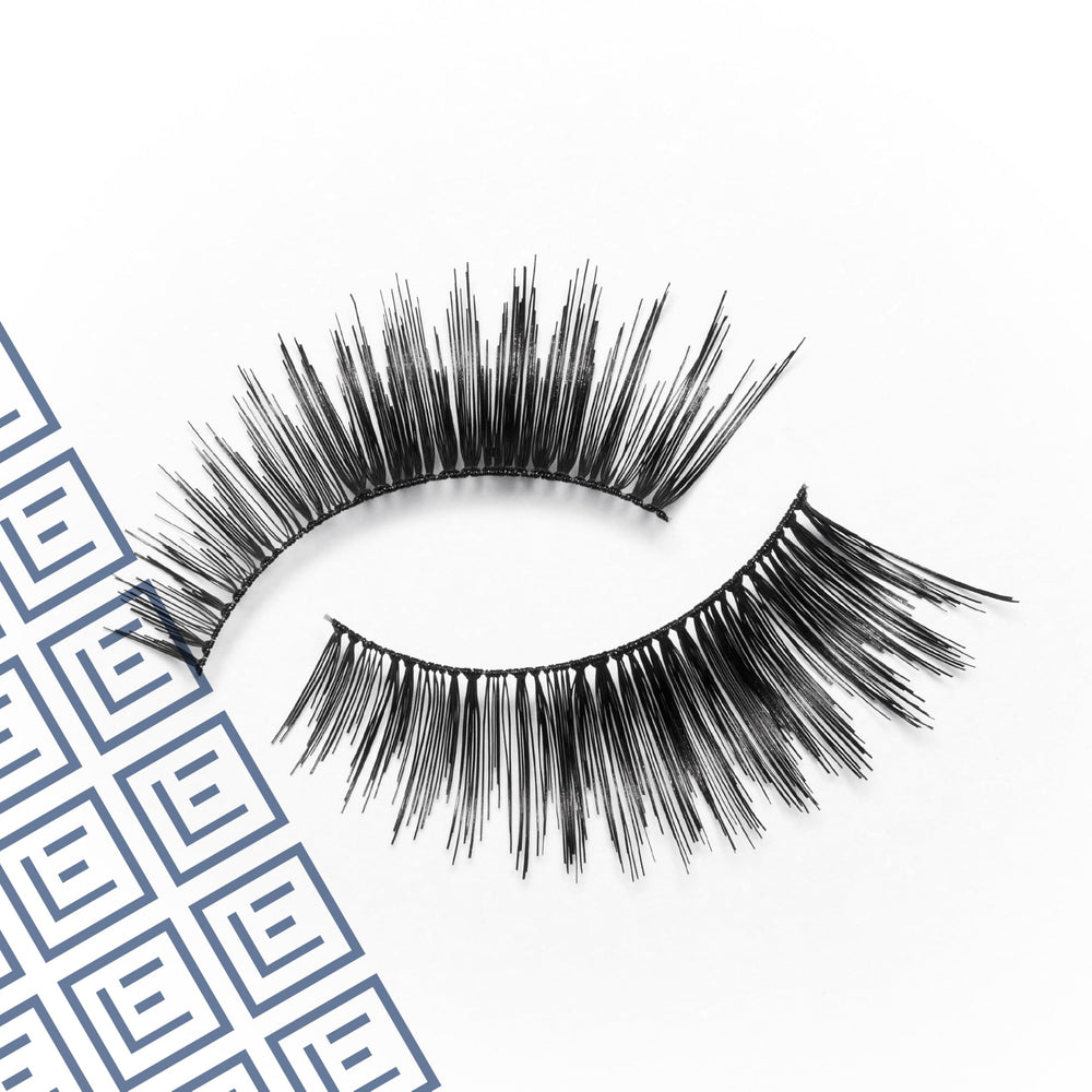 Eylure No.005 lashes highlighting length and texture for enhanced gaze