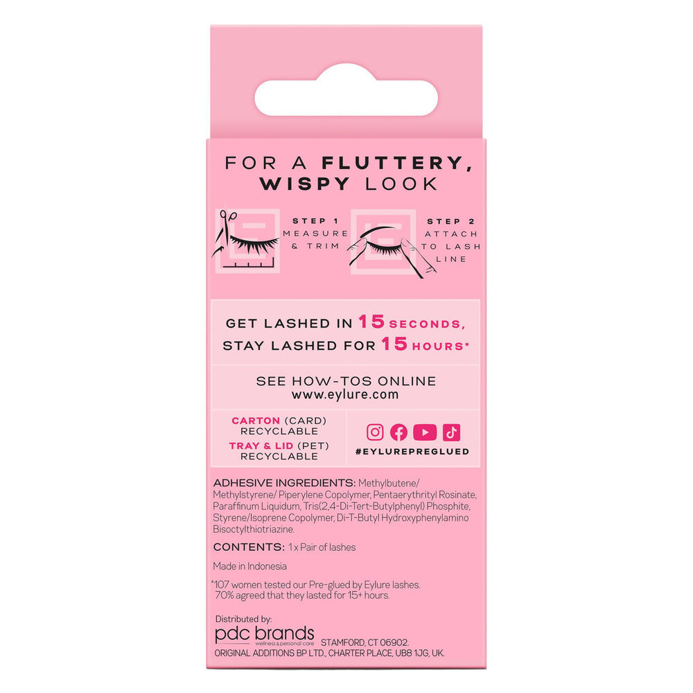 Eylure Pre-Glued Wispy No. 117 cruelty-free and vegan-friendly design.
