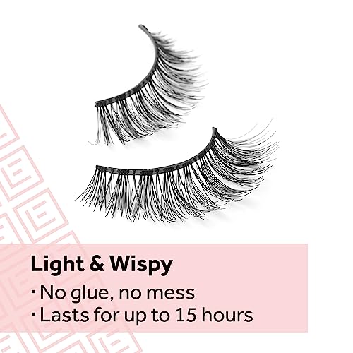 Eylure Pre-Glued Wispy No. 117 pack shot highlights light, no-mess wear.