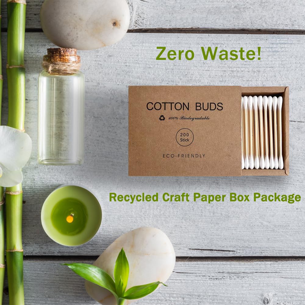 eyxformula double-tipped organic cotton swabs close-up showing plush cotton tips.