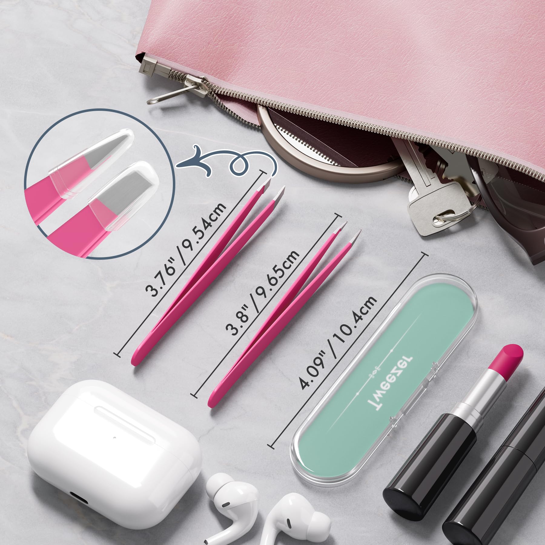 EZ2LIVE 2-pack box keeps your tweezers organized and ready.