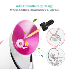 EZBASICS facial steamer side-angle with adjustable nozzle for personalized sessions