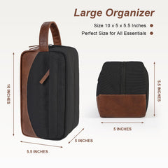 Ezday Dopp kit features inside mesh pockets to keep items organized.