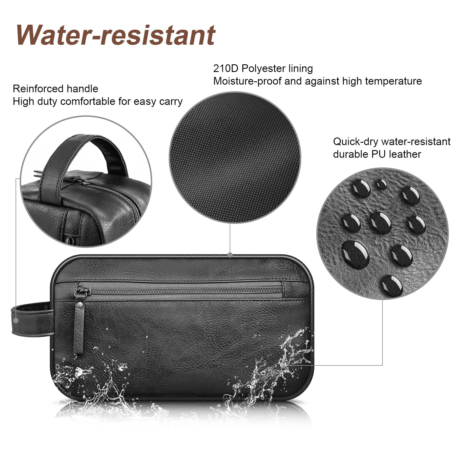 Ezday travel toiletry bag inside mesh pockets keep cosmetics organized and visible
