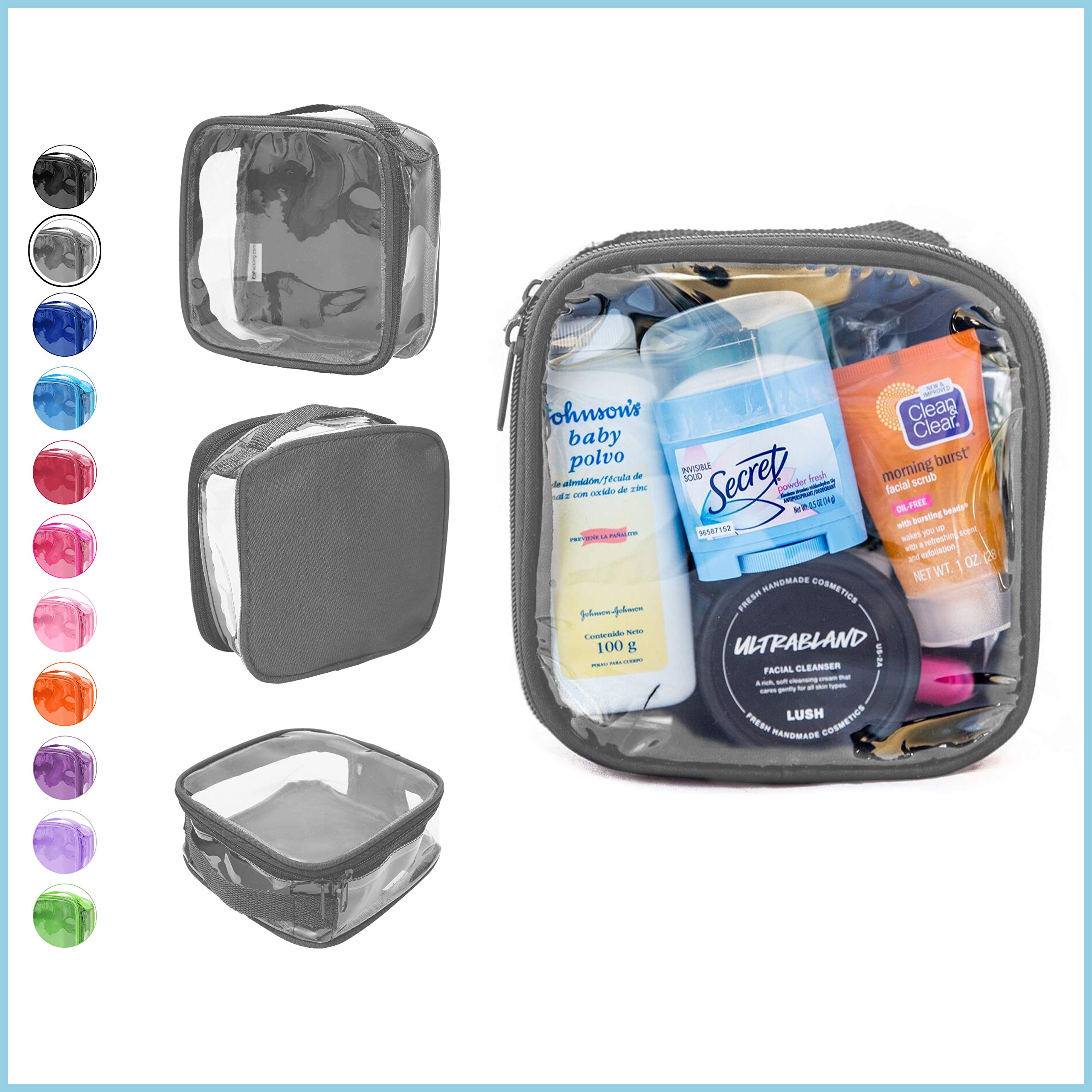EzPacking clear travel bag open with visible contents for easy packing