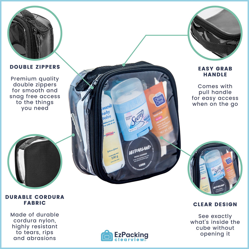 EzPacking versatile bag suits toiletries, electronics, or makeup pouch needs