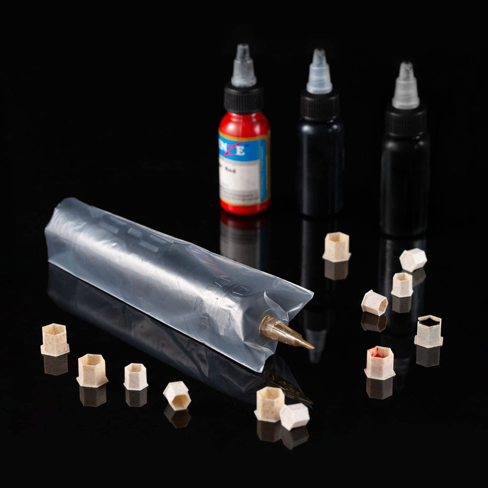 EZTAT2 disposable sleeves enable a clean tattoo setup between clients