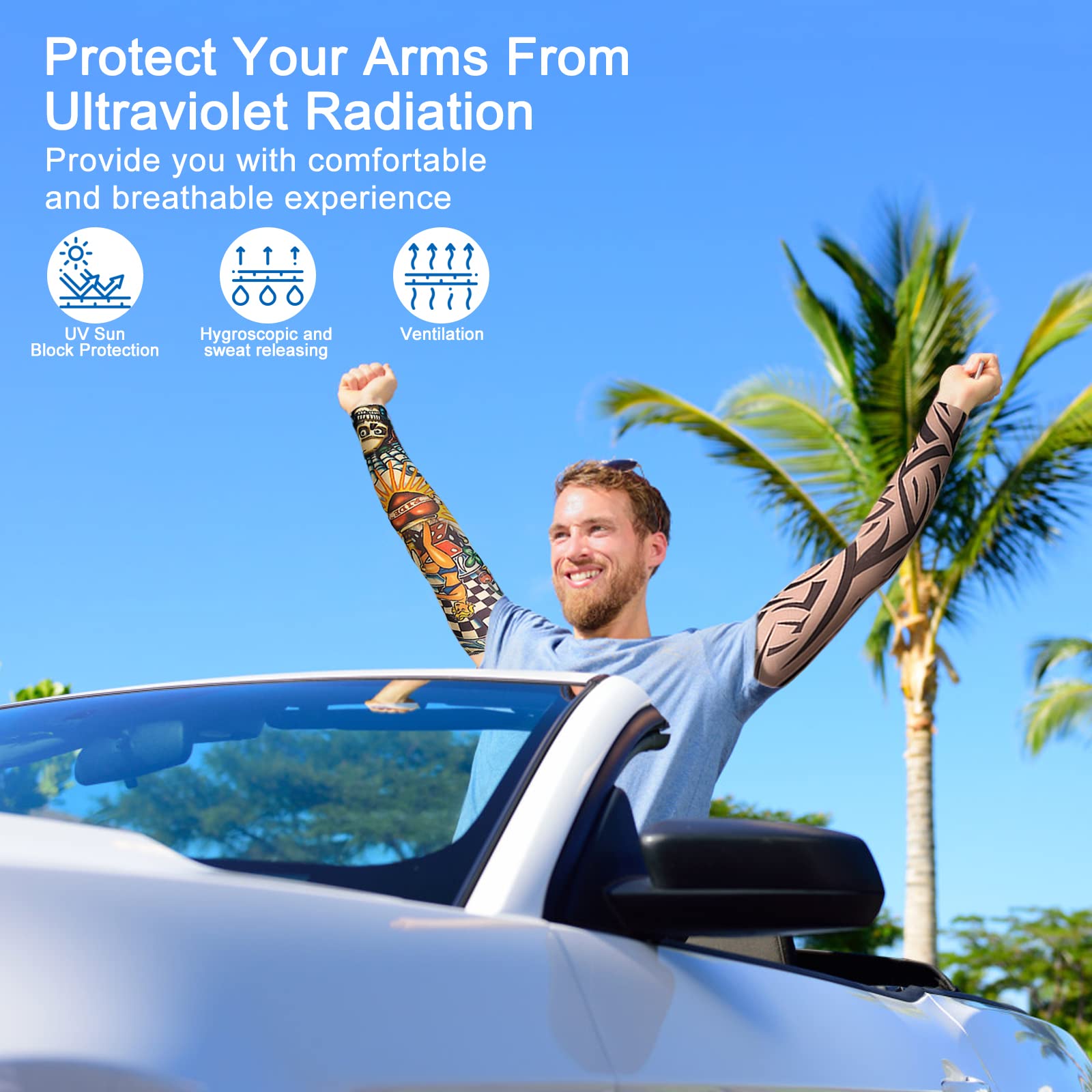 EZYoutdoor tattoo sleeve detailed pattern 01 offers lifelike cosplay flair.