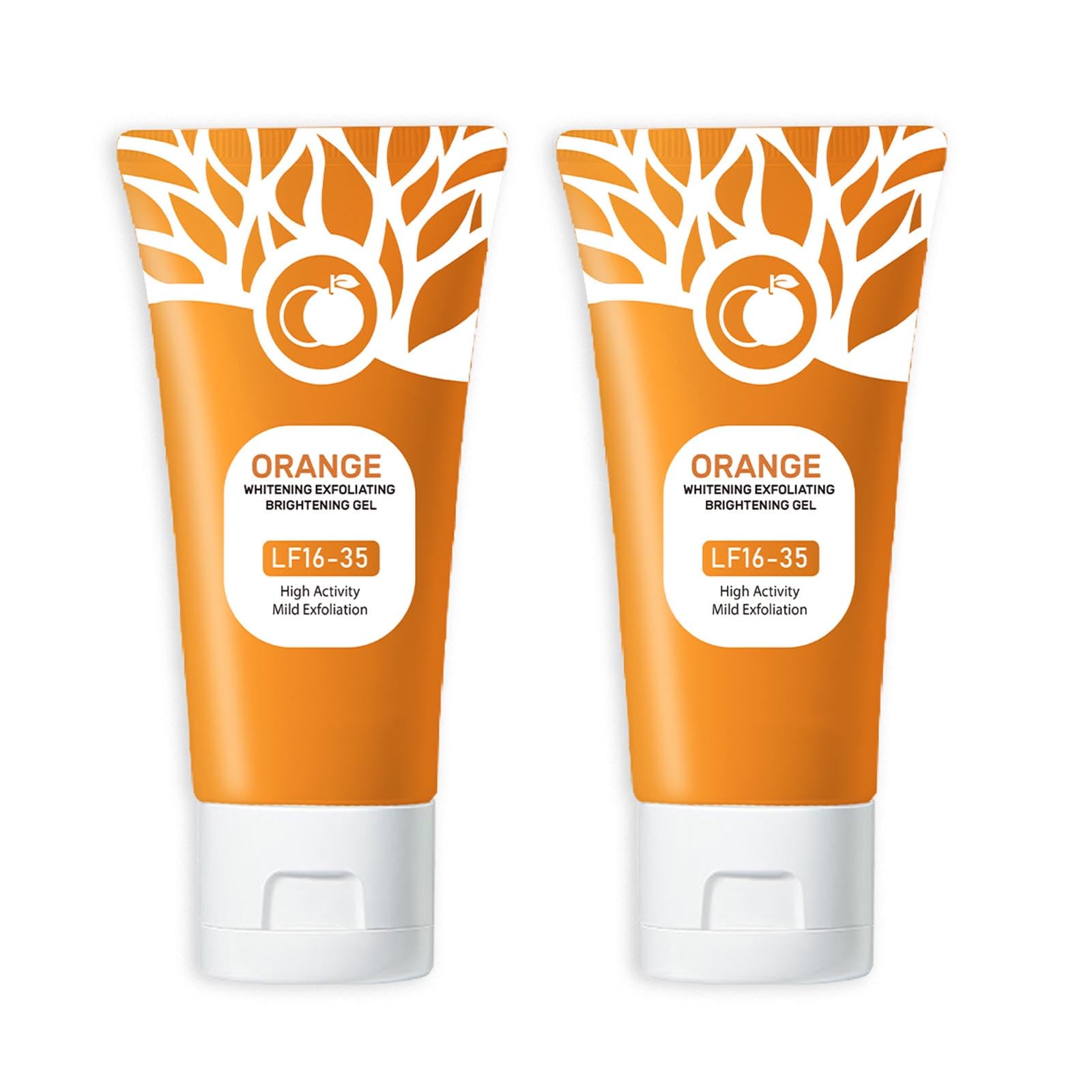 Gel exfoliante Ezyuanchly naranja para cara y cuerpo, limpia profundamente y deja sensación fresca.