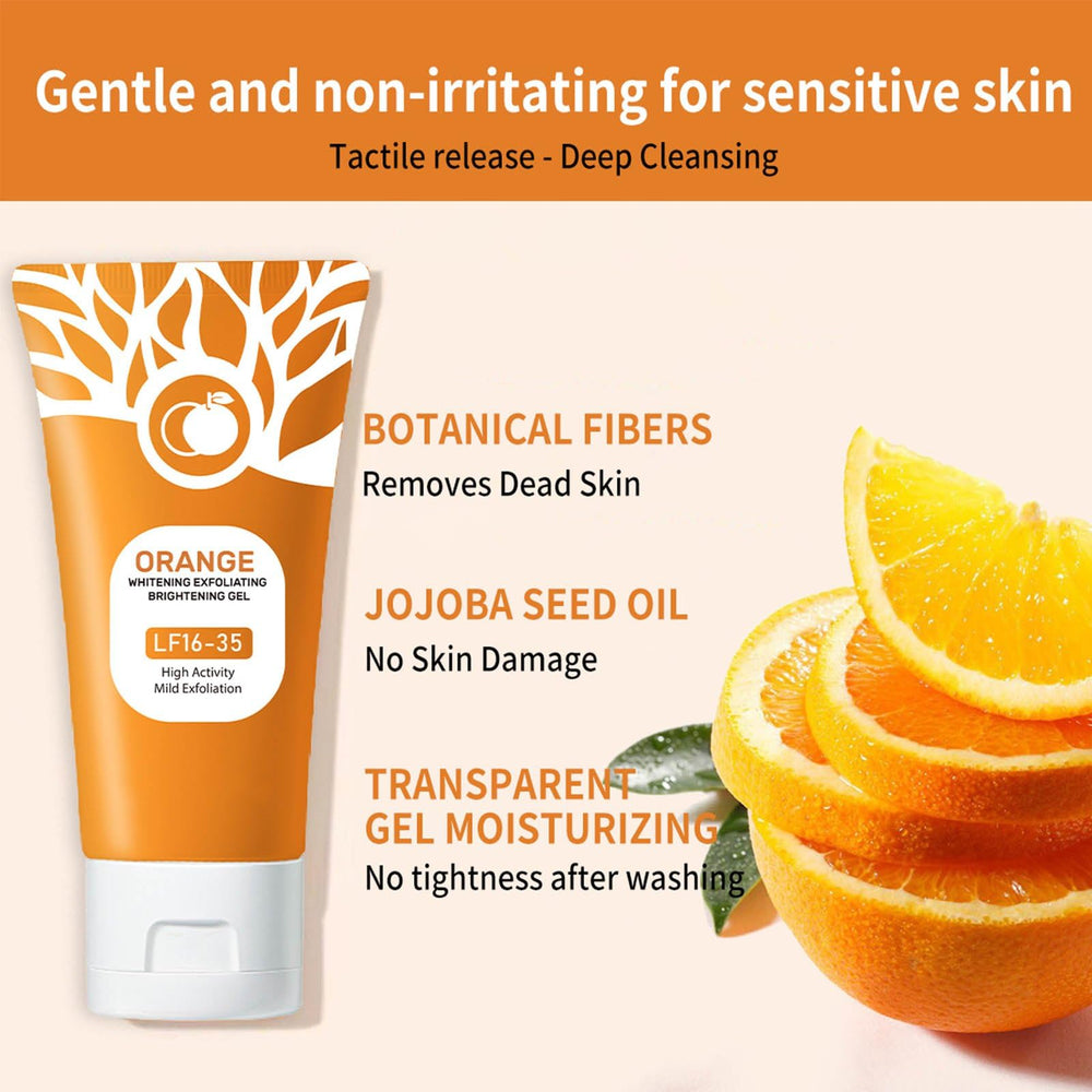 Textura suave del exfoliante naranja para eliminar células muertas con Ezyuanchly.