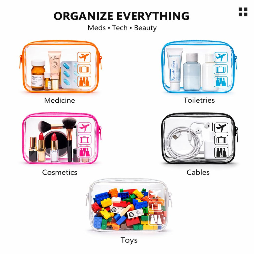F-color five-pack flat-pack image showing lightweight travel solution.