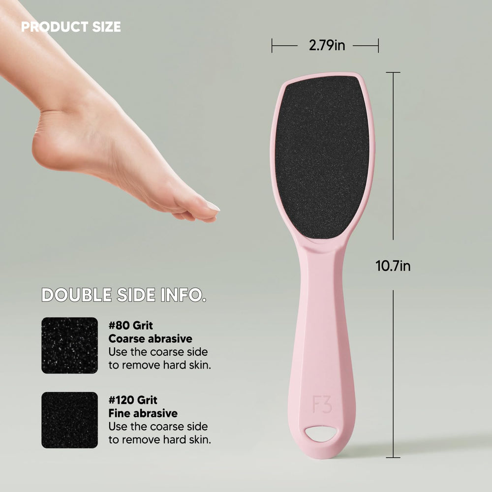 F3 Systems wide emery foot file pink offers versatile quick foot care.