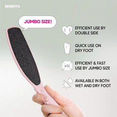 F3 Systems pink pedicure tool highlights professional design for dry and wet feet.