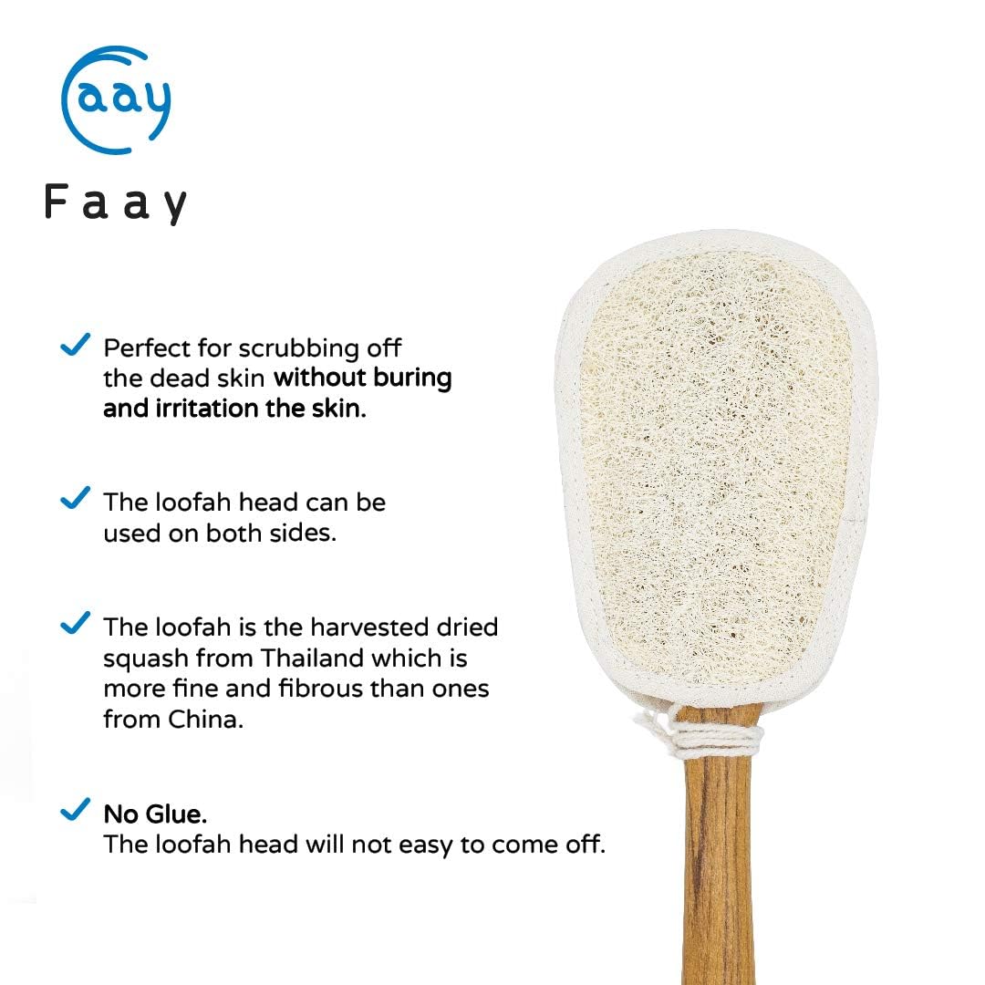 FAAY lufa-dos-lados-espalda: exfoliación suave en dos caras para piel renovada.