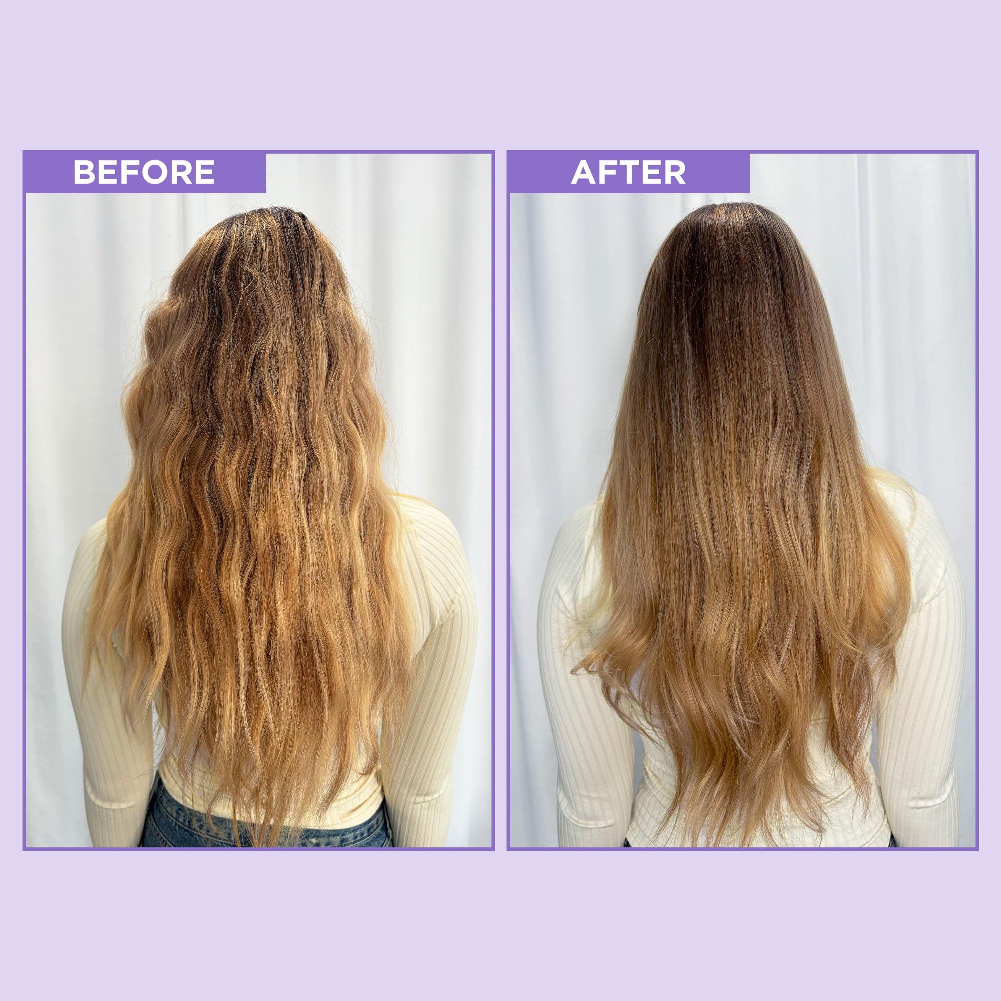 Frizz control with FAB.ME leave-in spray for smooth, no-puff hair