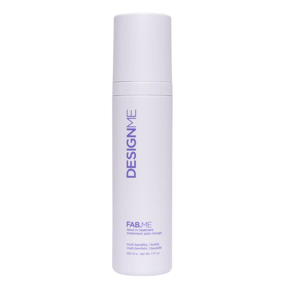 FAB.ME leave-in spray bottle closeup for detangling and shine