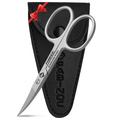 FABINOC curved nail scissors blade close-up for precise trimming