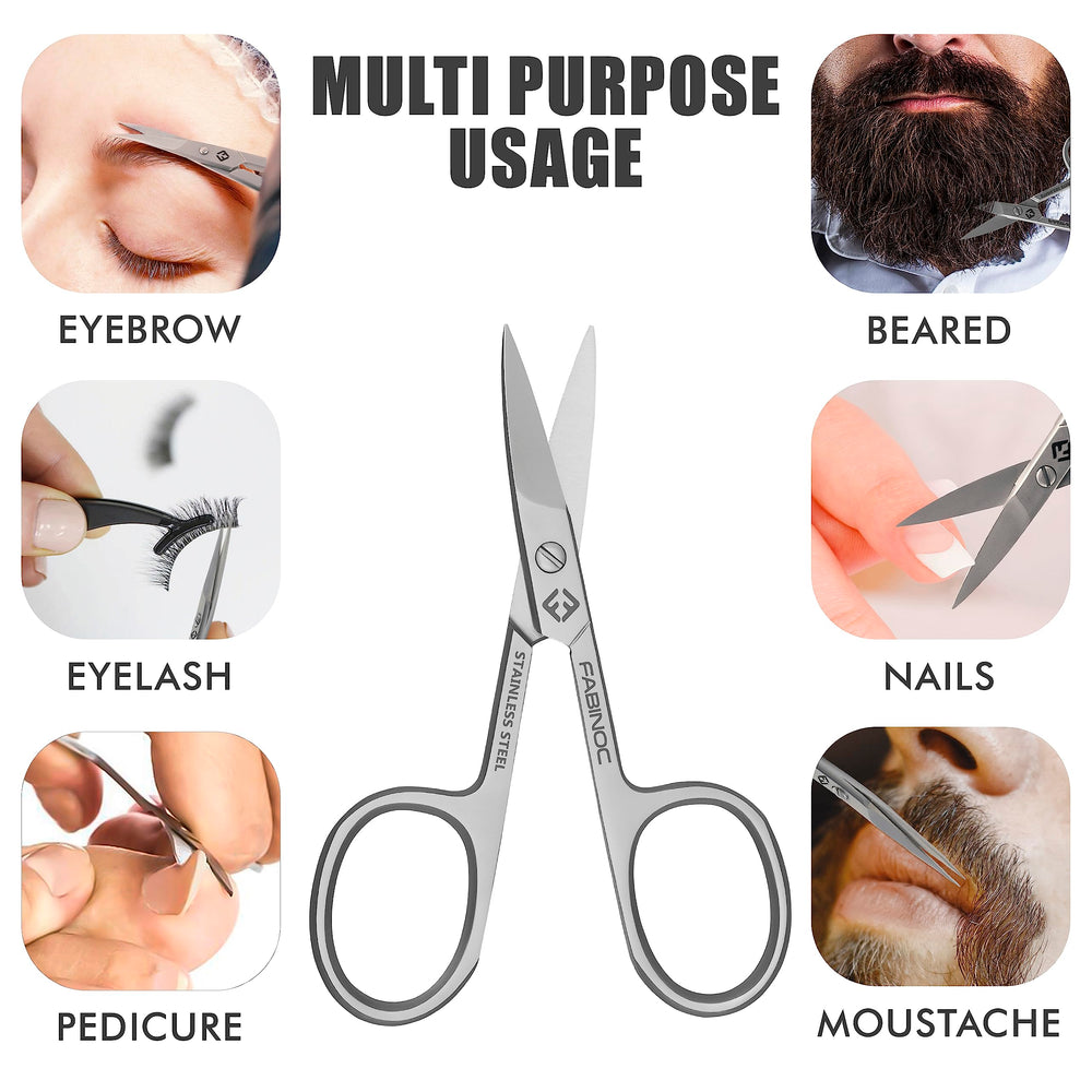 FABINOC curved nail scissors handle grip for comfortable use