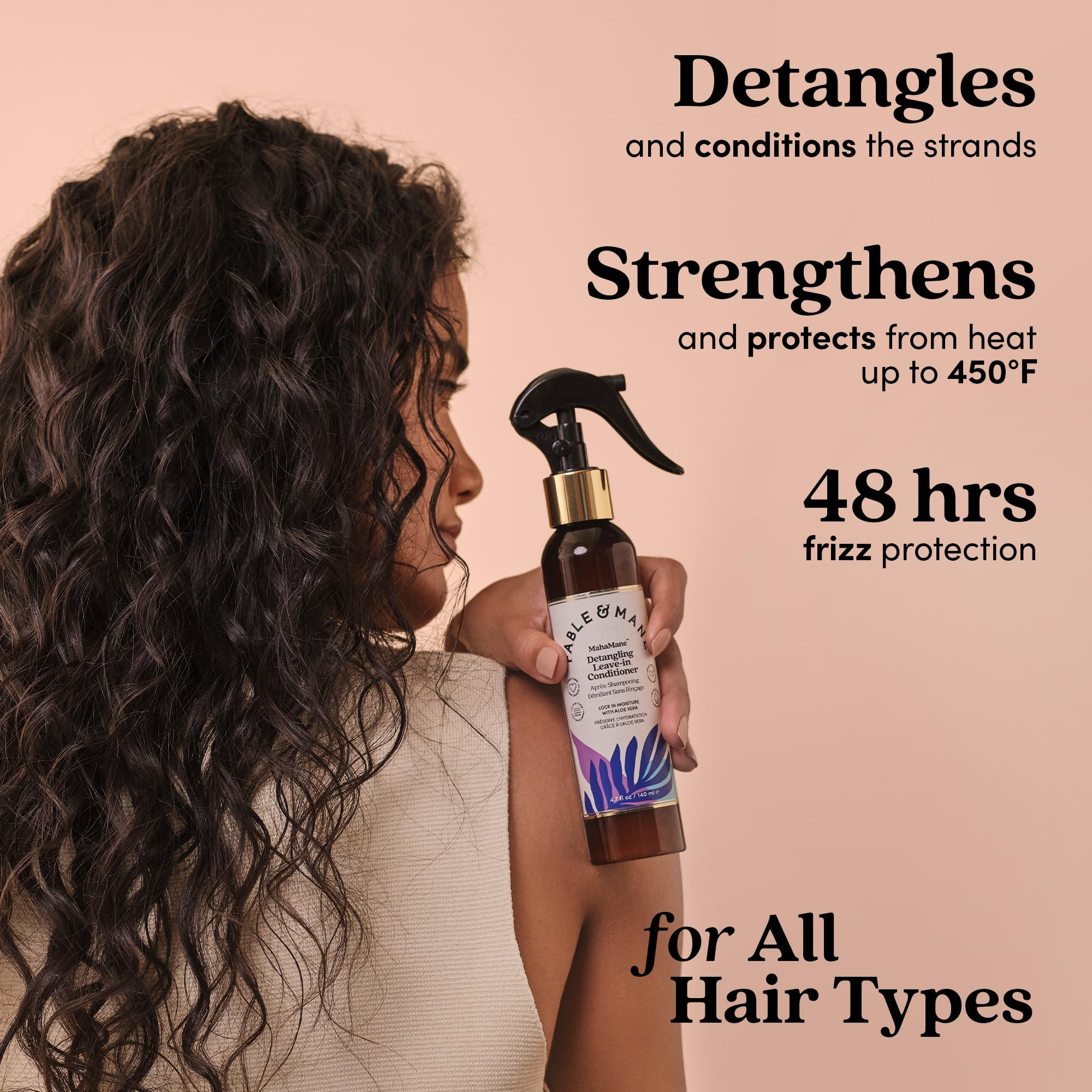 Fable & Mane frizz control resulting in a smooth finish