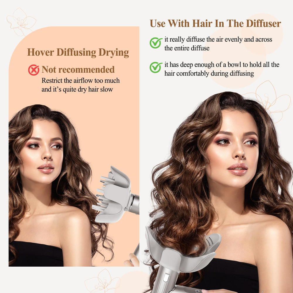 Fabmira easy snap-on diffuser saves setup time during styling.