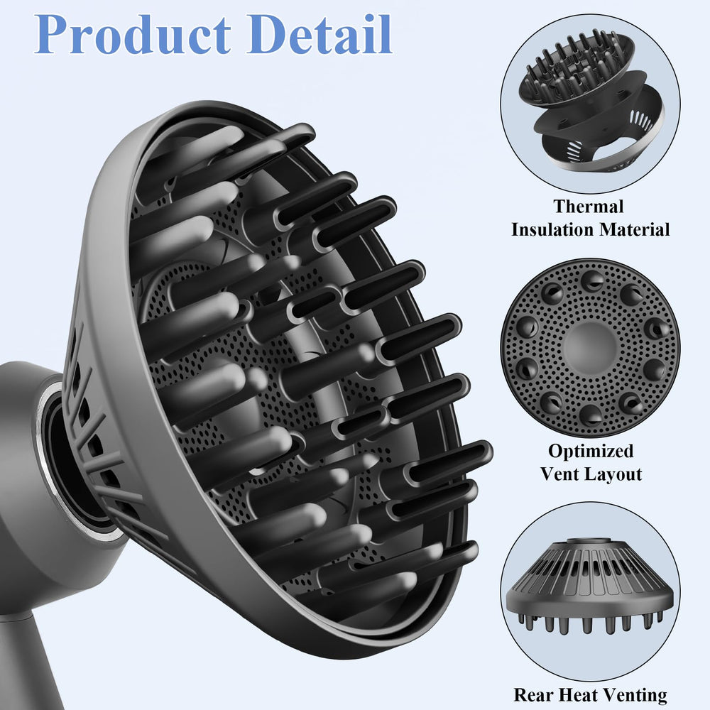 Fabmira extended-prong diffuser lifts roots for fuller curls.