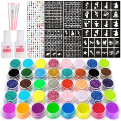 Facegem London: tatuajes brillantes con 40 colores para diversión segura de niños