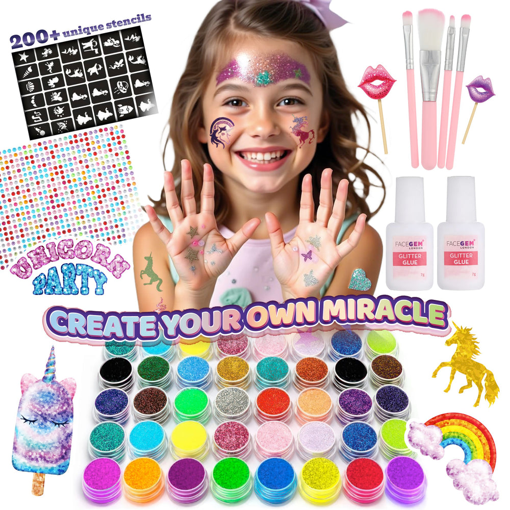 Facegem London: brillos faciales versátiles para fiestas y juegos