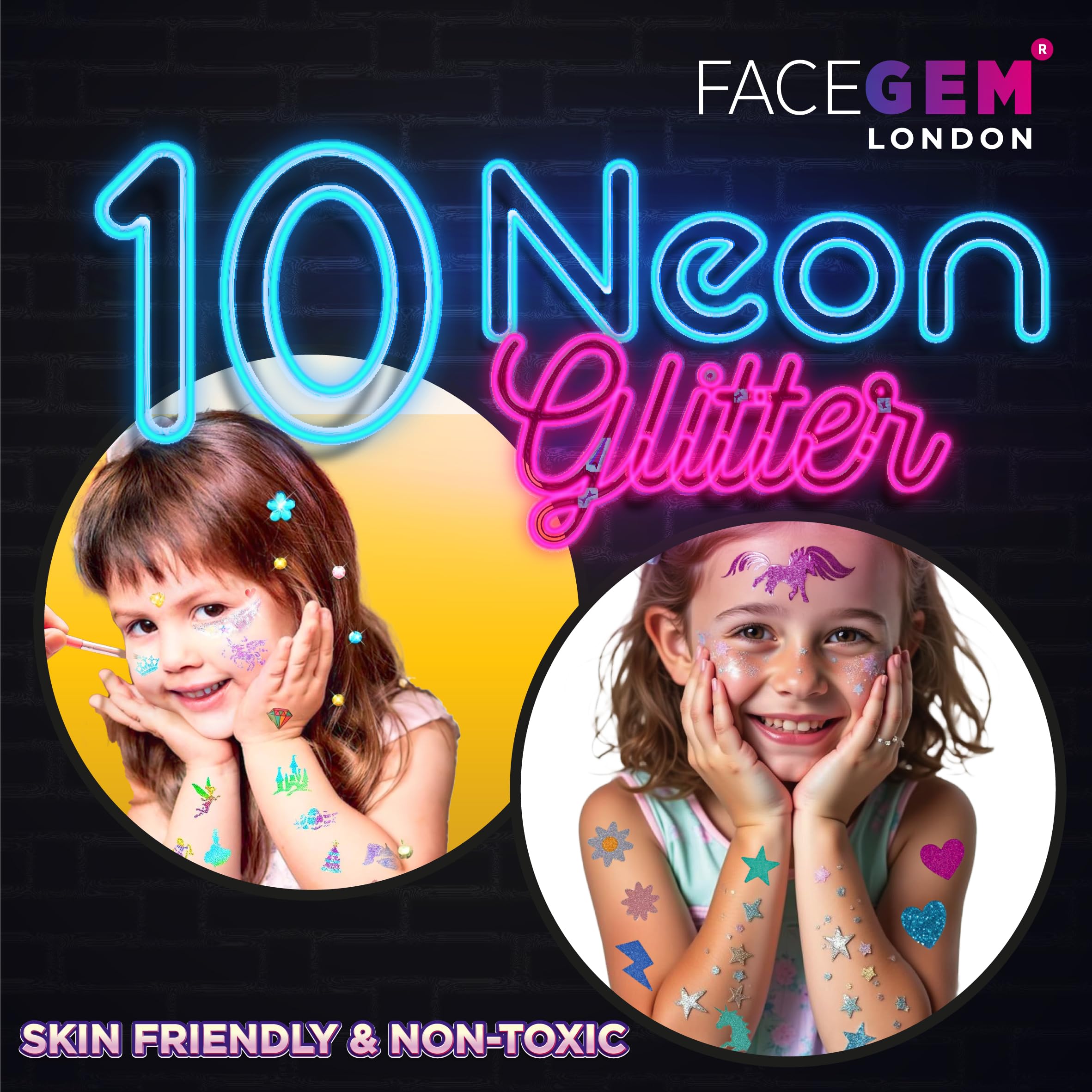 Facegem London: pegamento de purpurina suave para la piel