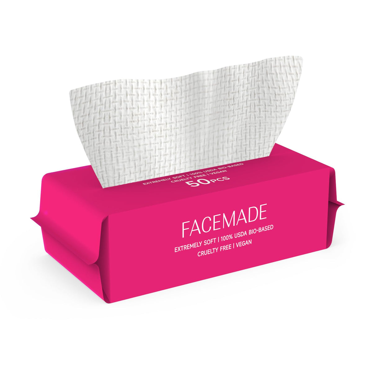 FACEMADE 50 unidades en estuche suave, práctico para viajar.