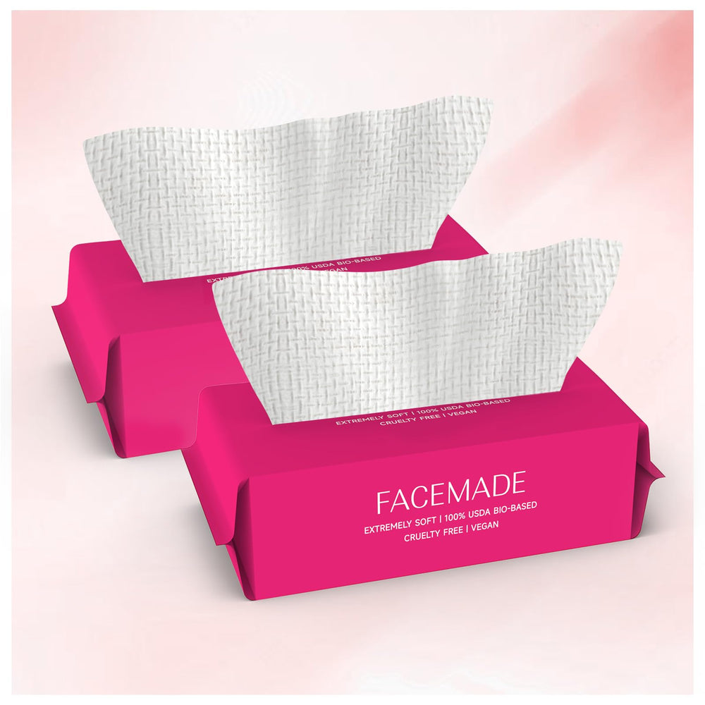 FACEMADE: toallas faciales desechables 100% biobaseadas, suaves para piel sensible.