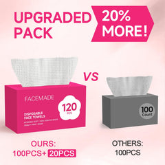 FACEMADE towels demonstrate high absorbency for quick drying and product removal