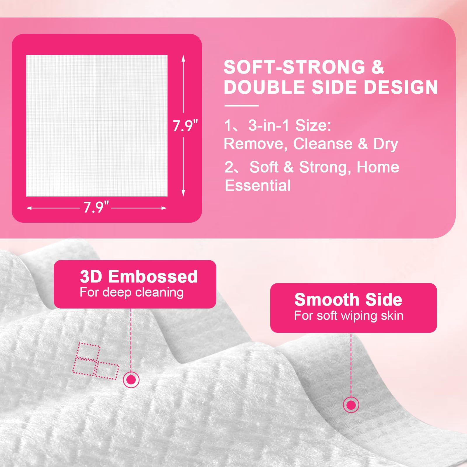 FACEMADE towels feel ultra-soft against skin for a comfortable cleanse