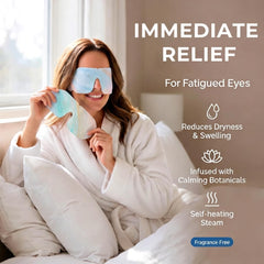 FACEMOON air-activated moist heat at 113°F for a longer spa-like session.