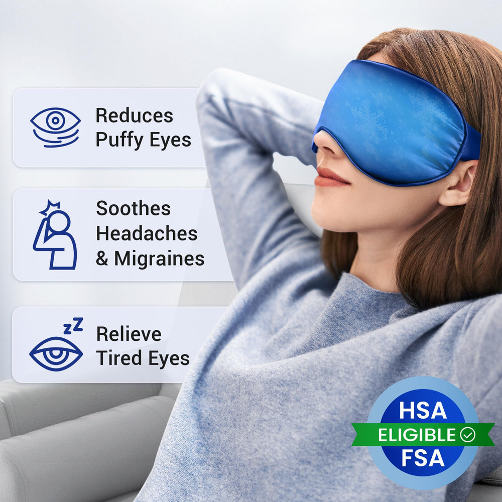 FACEMOON eye mask side view highlighting flexible fit for comfortable wear