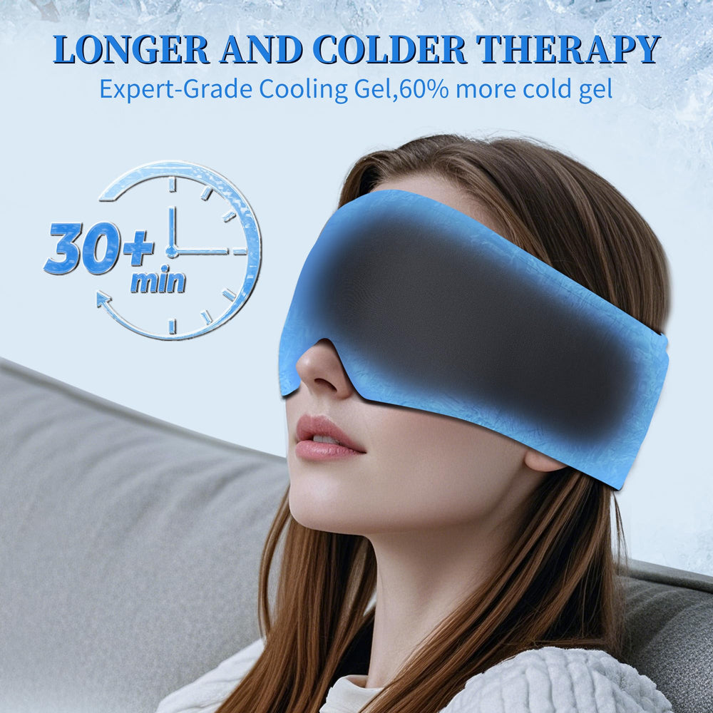 FACEMOON Cold gel eye mask closeup showing flexible cooling gel.