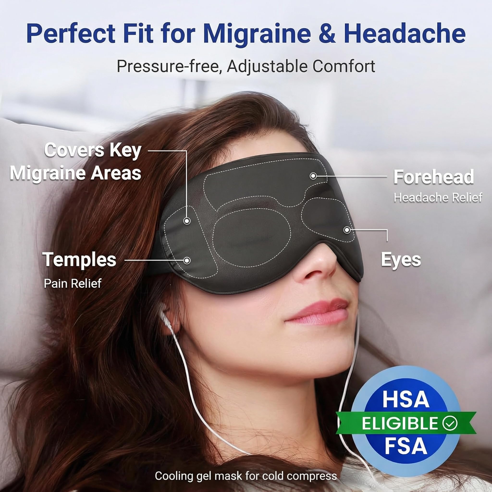 Facemoon cooling eye mask features soft fabric for comfortable wear
