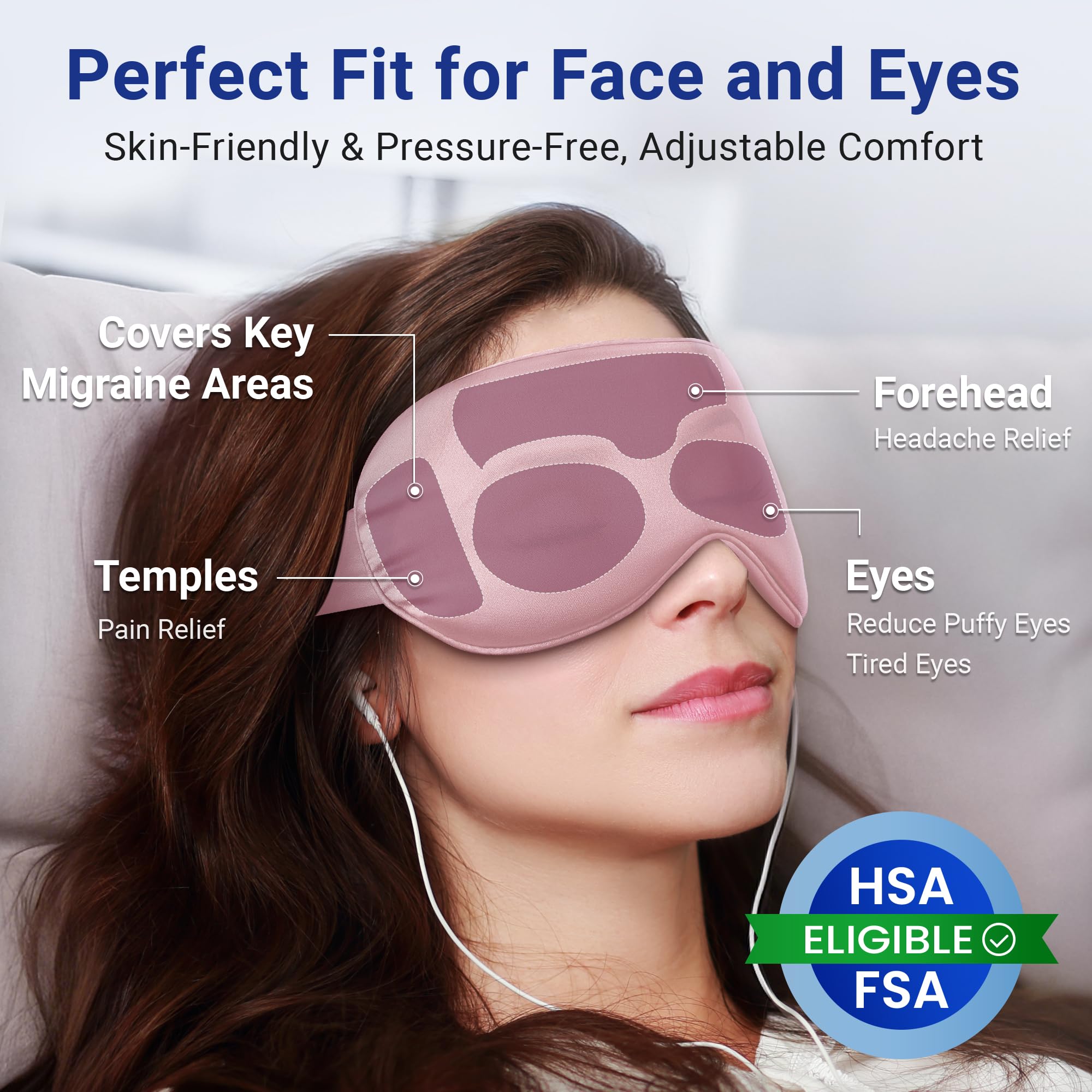 FACEMOON eye mask with adjustable strap ensures secure, comfortable wear