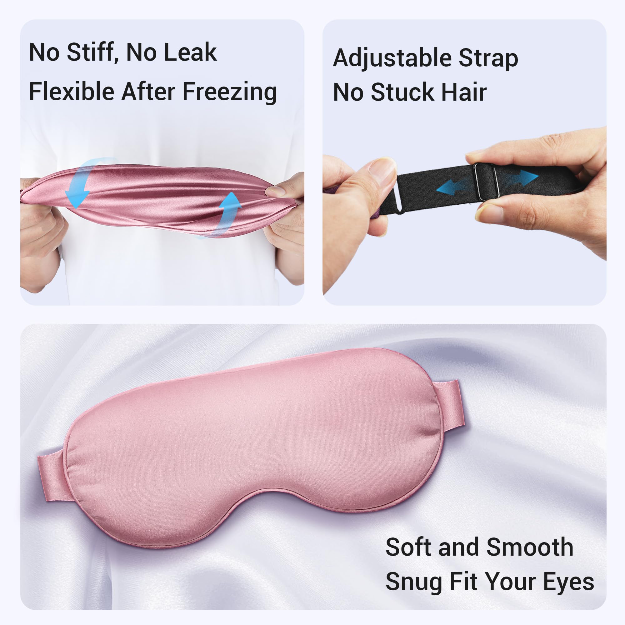 FACEMOON eye mask stays cool after refrigeration for quick relief