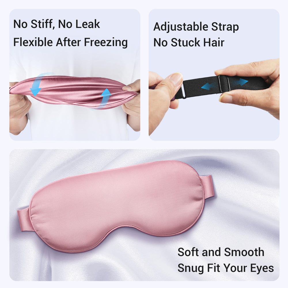 FACEMOON eye mask stays cool after refrigeration for quick relief