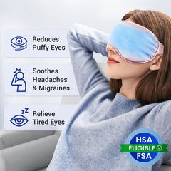 FACEMOON eye mask gel panel close-up highlighting soothing cooling for refreshed eyes