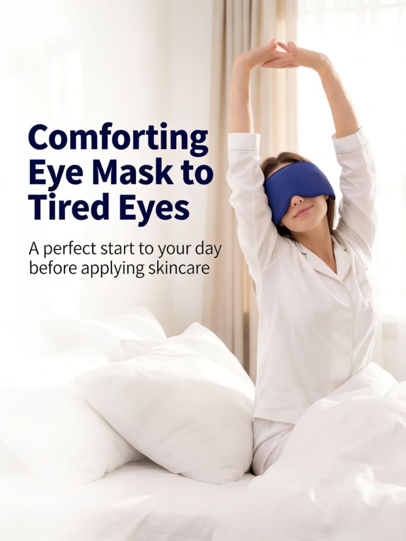 FACEMOON eye mask travel friendly design fits in bags for on-the-go cooling