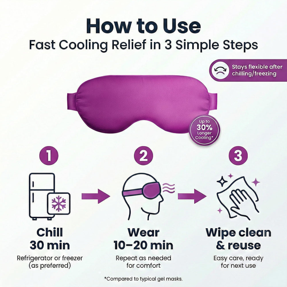 FACEMOON purple eye mask adds style and comfort