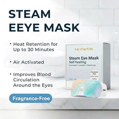 FACEMOON soft-fit eye mask with nose bridge provides light-blocking comfort.