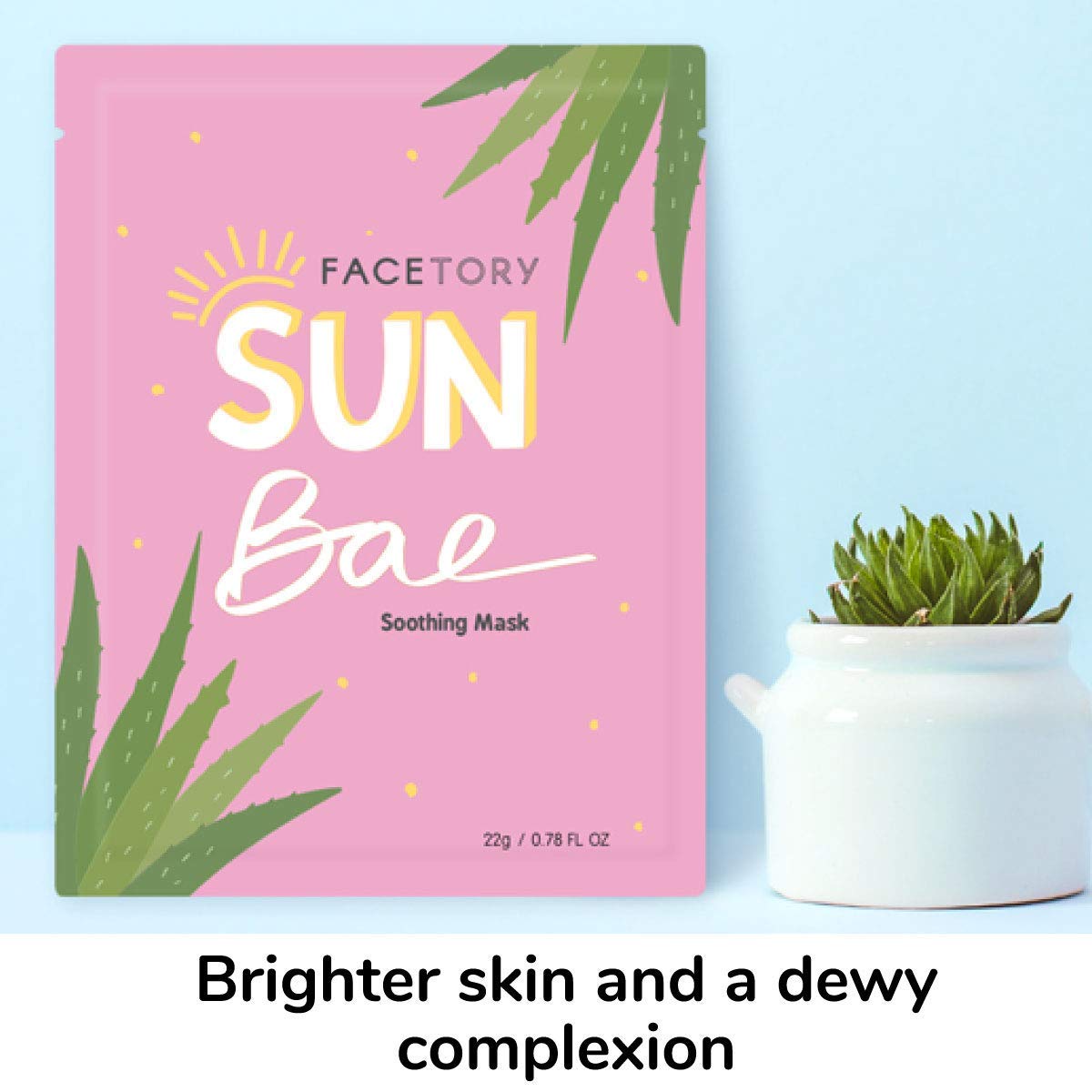 FACETORY Sun Bae mask rayon material feels silky and breathable.