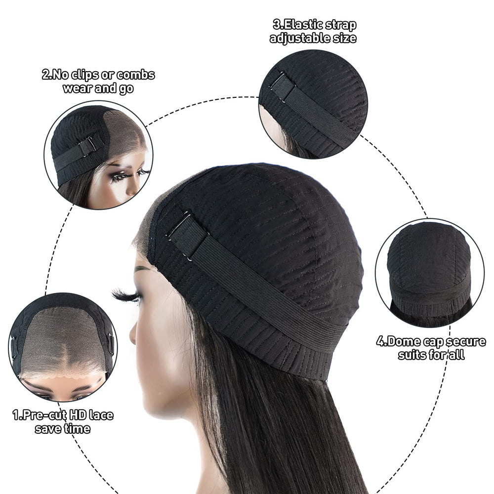FACMOOD 3D dome cap emphasizes comfortable, glue-free wear.